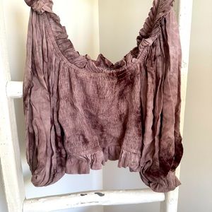 Off the shoulder tie dye top